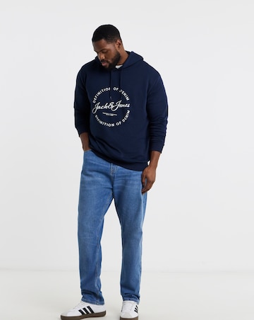 Jack & Jones Grayson Logo Hoodie - Navy