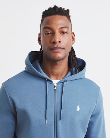 Polo Ralph Lauren Double Knit Zip Through Hoodie - Blue