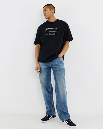 Calvin Klein Short Sleeve Script T-Shirt - Black