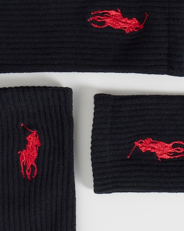Polo Ralph Lauren 3 Pack Big Pony Crew Sport Sock - Black