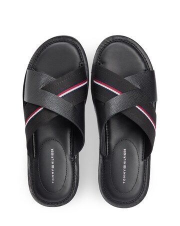 Tommy Hilfiger Leather Sandal - Black