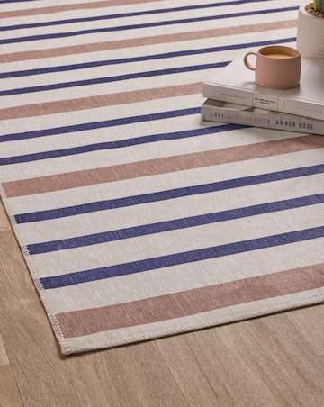 Coastal Stripe Washable Easy-Care Rug