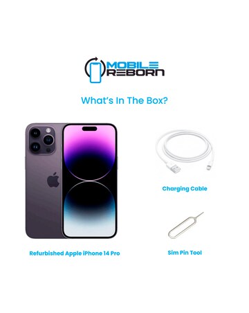Refurbished Apple iPhone 14 Pro 128GB - Deep Purple (Pristine Condition)