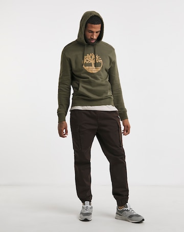 Timberland Kennebec River Front Camo Tree Logo Green Hoodie - Green