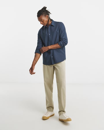 Long Sleeve Linen Blend Shirt Long