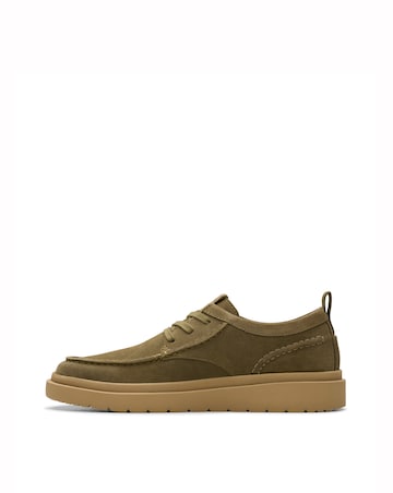 Clarks Polden Moc Shoe - Olive Suede