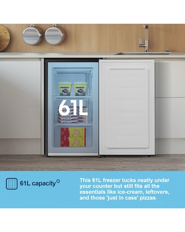 Fridgemaster MUZ4860EB Under Counter Freezer - Black E Rated