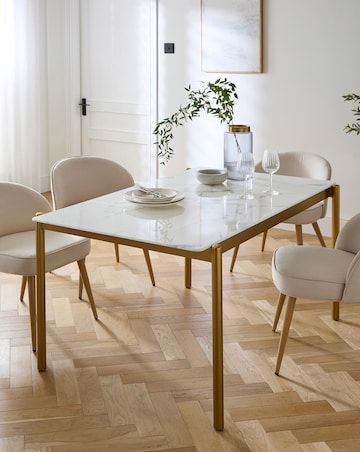 Thea Marble Effect Dining Table
