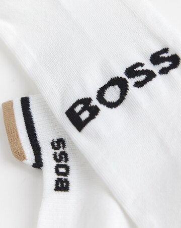 BOSS 2 Pack Iconic Trainer Sock - White