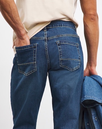 Stonewash Loose Fit Stretch Jeans