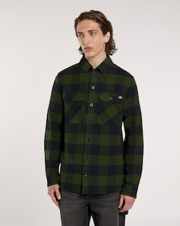 Dickies Fleece Lined Sacramento Flannel Shirt - Pine