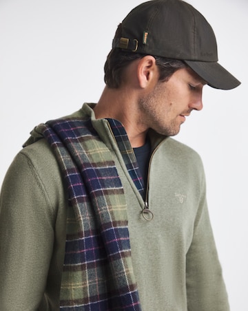 Barbour Cotton 1/2 Zip Knitted Jumper- Olive