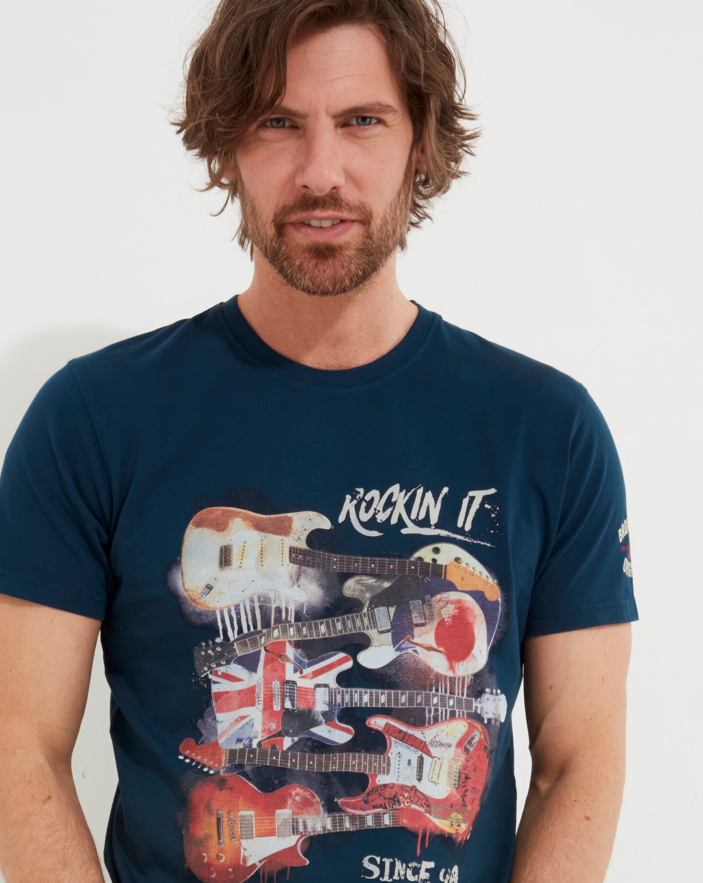 Joe Browns T-Shirt Uomo Maniche Corte Con Grafica Motocicletta – Girocollo, Morbido Cotone, Look Sfumato
