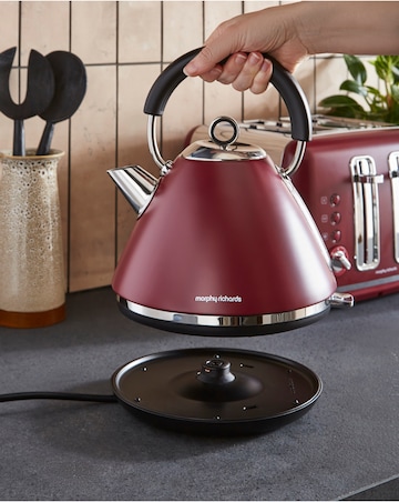 Morphy Richards Accents Pyramid Kettle & Toaster Rhubarb