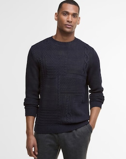 Barbour Casey Cable Crew Neck Sweater - Navy