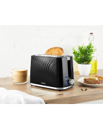 Tower Kettle, 2 Slice Toaster & Microwave Bundle Black