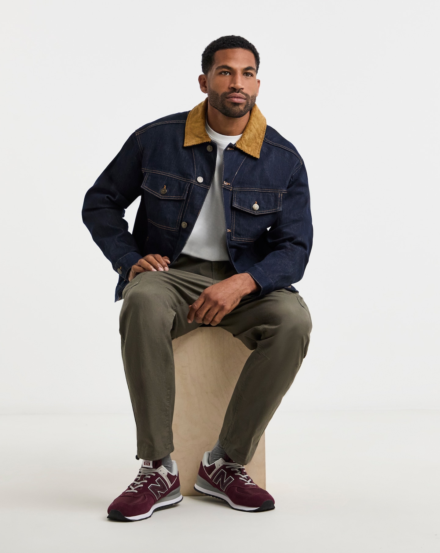 Timberland Cord Collar Denim Jacket - Blue | Jacamo