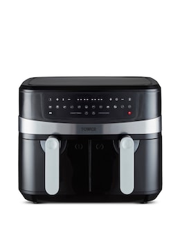 Tower 2x 4.5Litre 1600W Vortex Black Dual Basket Digital Air Fryer T17088