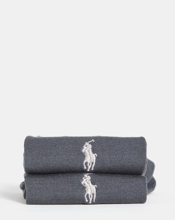 Polo Ralph Lauren 2 Pack Mercerized Crew Sock - Dark Grey