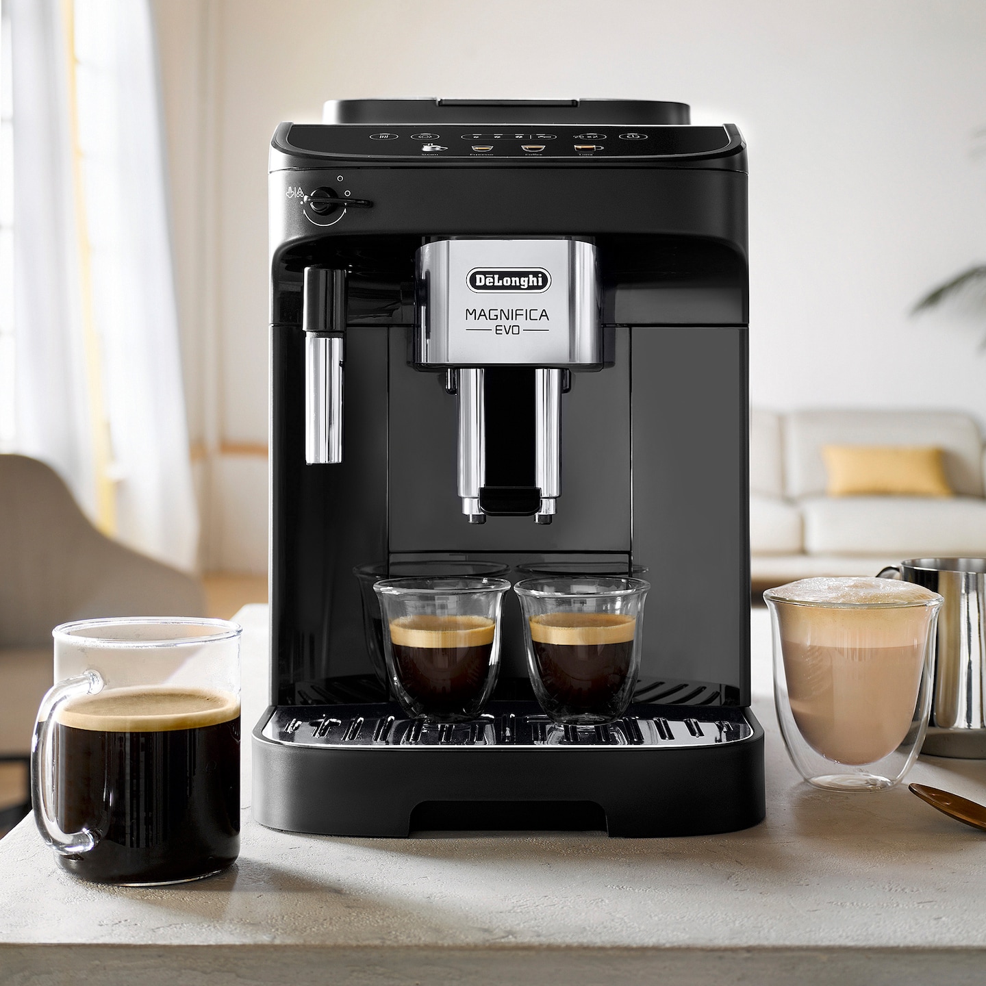 De'Longhi ECAM290.21 Magnifica Evo Automatic Bean to Cup Coffee Machine pictured.