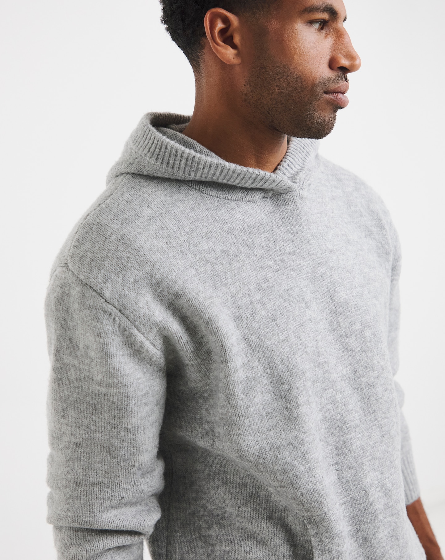 Relaxed Fit Soft Touch Knitted Hoodie | Jacamo