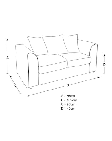 Chicago Crushed Velvet 2 Seater Sofa