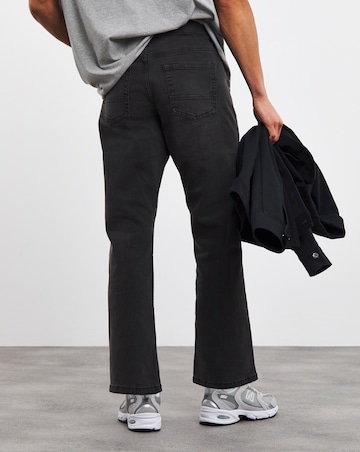Blackwash Loose Fit Stretch Jeans