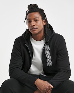 Calvin Klein Black Horizontal Logo Full Zip Hoodie