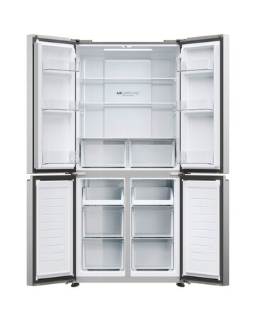 Haier Cube 83 Series 3 HCR3818ENMG American Fridge Freezer Silver + Install