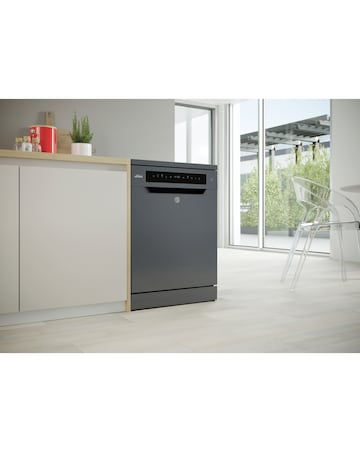 Hoover H-Dish 500 HF 4B7F0A-80 14 Place, Full Size Wifi Dishwasher - Graphite