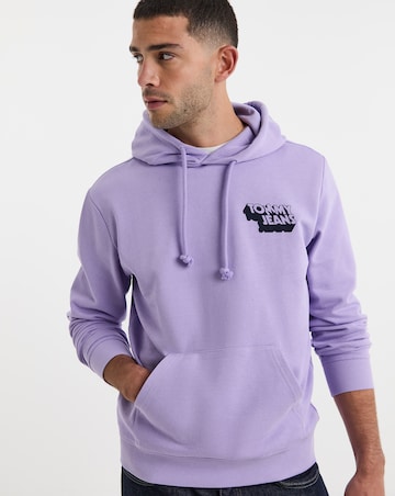 Tommy Jeans Stack Back Logo Hoodie - Purple