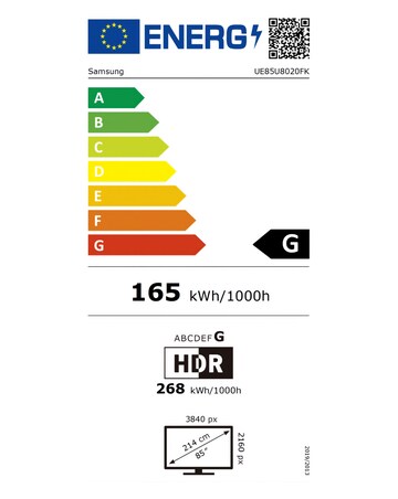 Samsung UE85U8020FKXXU 85in Crystal UHD 4K Smart TV