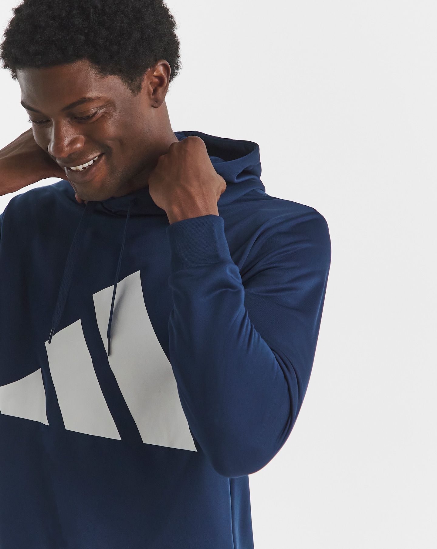 adidas Big Logo French Terry Hooded Tracksuit | Jacamo