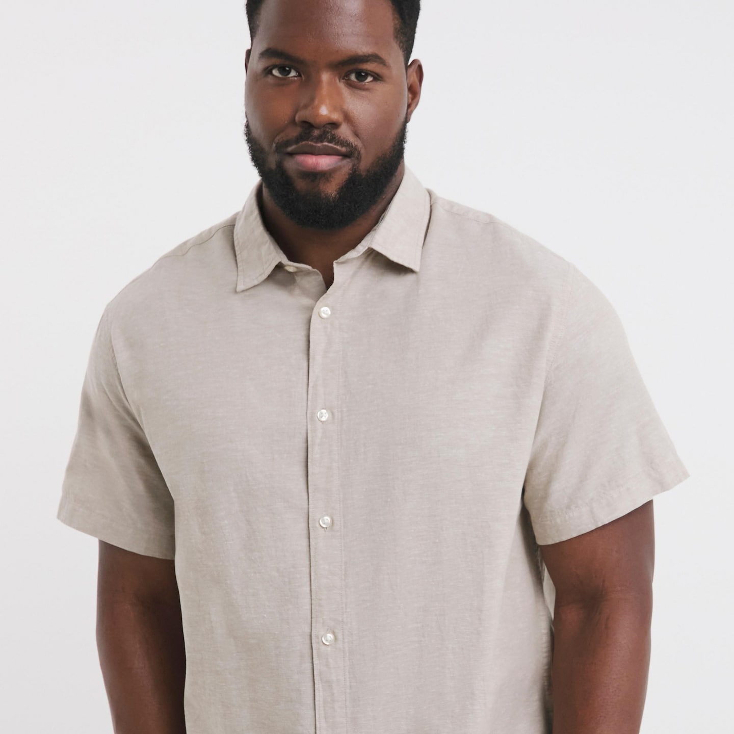 Jack & Jones Breeze Short Sleeve Linen Shirt - Crocker