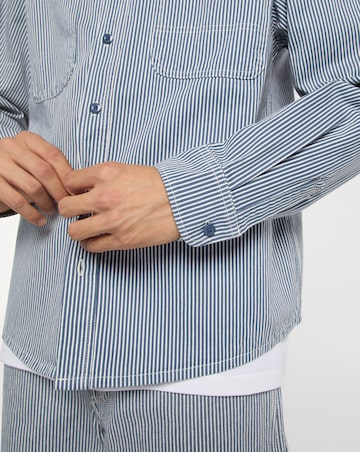 Dickies Long Sleeve Hickory Worker Shirt - Retro Indigo