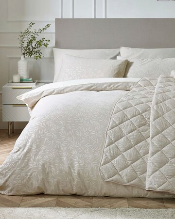 Catherine Lansfield Corded Leaves Duvet Set