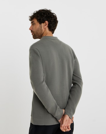 Folio Knitted Slouch Button Polo