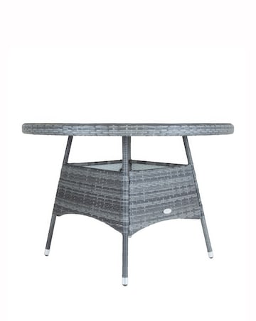 Charles Bentley 6 Seater Round Rattan Dining Set