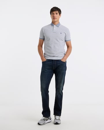 Polo Ralph Lauren Short Sleeve Stripe Polo - Navy/White