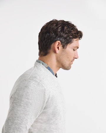 Barbour Flaxby Linen Blend Crew Neck Jumper - Neutral