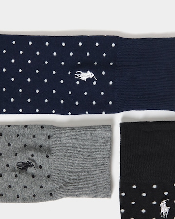 Polo Ralph Lauren 3 Pack Dot Crew Sock - Navy