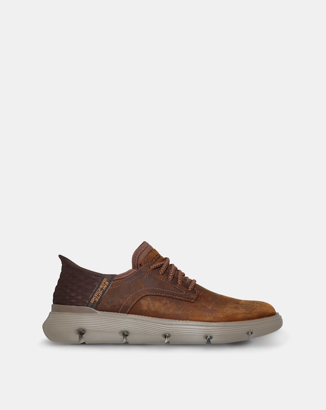 Skechers Slip-ins Bungee Wide Fit Shoe - Brown