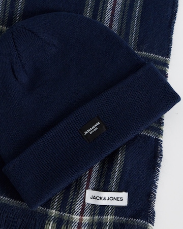 Jack & Jones Beanie & Scarf Giftbox - Navy