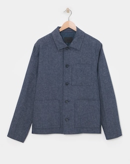 Tailored Chambray Button Jacket