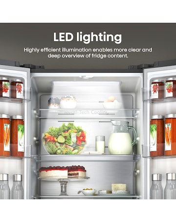 Hisense PureFlat RF632N4AIE1 Total No Frost American Fridge Freezer Silver