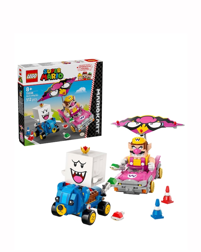 LEGO Super Mario: Mario Kart Wario & King Boo Figures and 2 Drifting Toy 72038