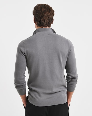 Charcoal Trophy Neck Polo