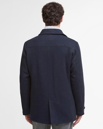 Barbour Newfield Wool Pea Coat - Navy