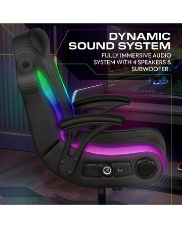 X Rocker Monsoon 4.1 Audio LED Console Gaming Chair - Black