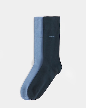 BOSS 2 Pack Bamboo Socks - Blue